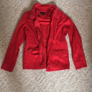 Red utility jacket